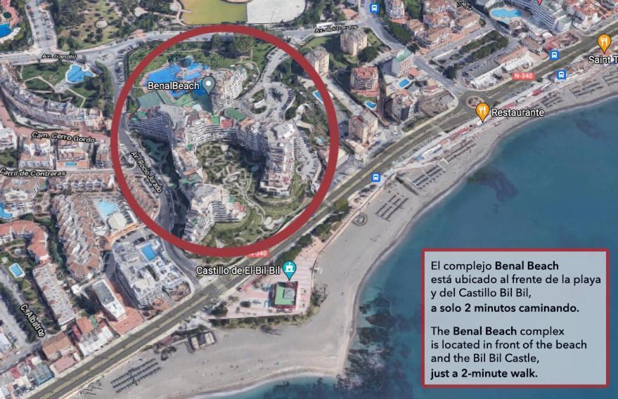 Benal Beach Suite Ii, Estudio Con Parque Acuatico Y Vistas Al Mar. Benalmadena Luaran gambar